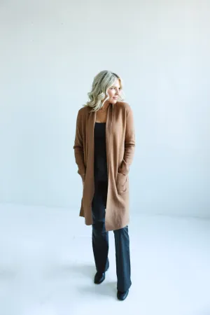 Classic Longline Open-Front Cardigan-Final Sale