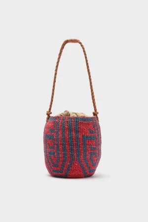 Cobalt Blue and Brick Red Tribale Hobo