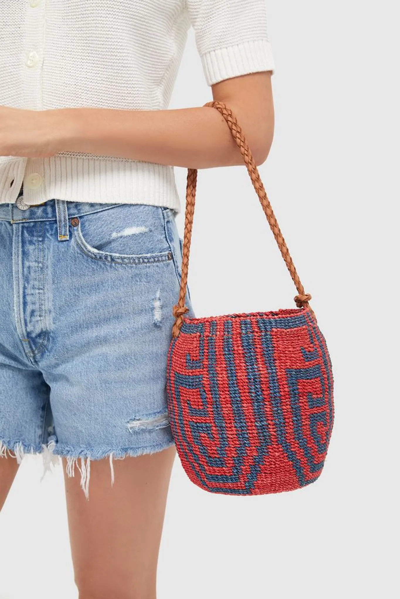 Cobalt Blue and Brick Red Tribale Hobo