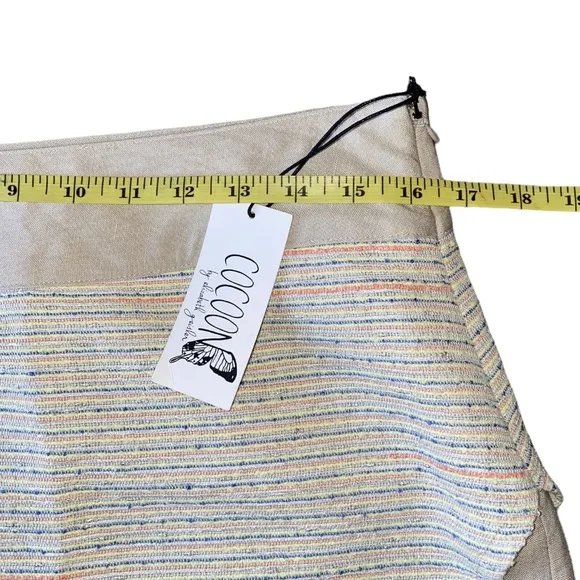 Cocoon by Elizabeth Geisler Linen Blend Fulton Layered Skirt Size 8