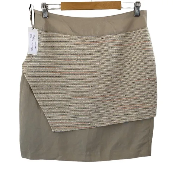 Cocoon by Elizabeth Geisler Linen Blend Fulton Layered Skirt Size 8