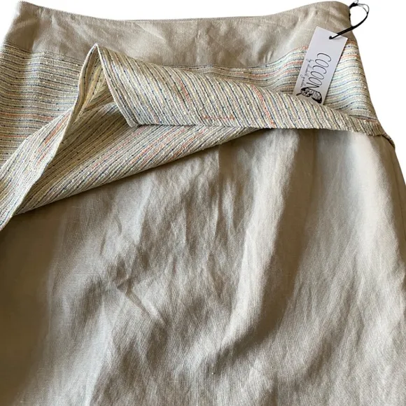 Cocoon by Elizabeth Geisler Linen Blend Fulton Layered Skirt Size 8