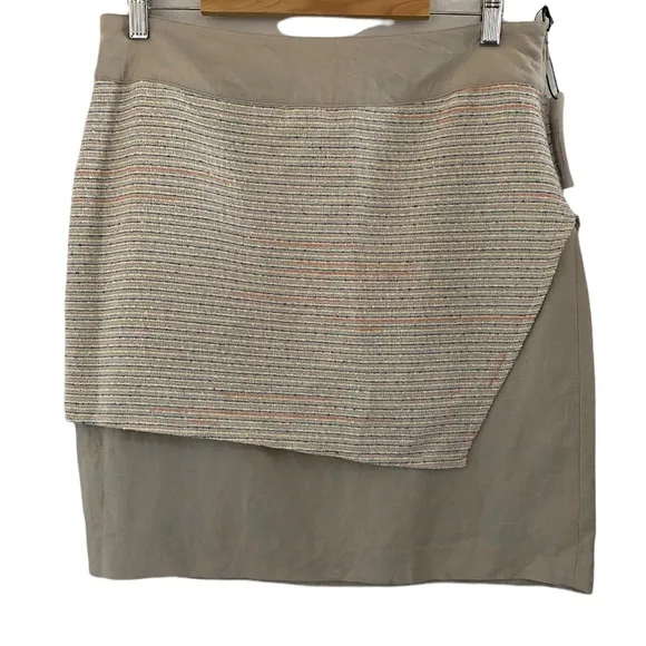 Cocoon by Elizabeth Geisler Linen Blend Fulton Layered Skirt Size 8