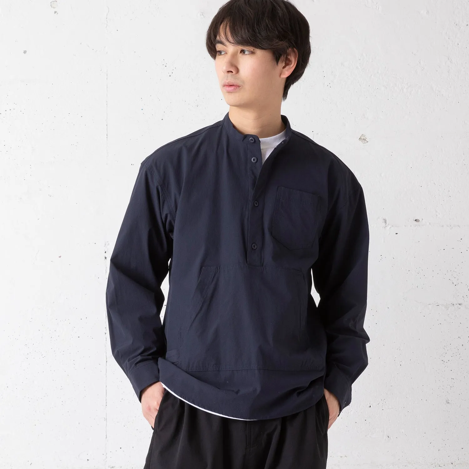 Coleman | コールマン　Begin別注 Rip Stop Band Collar P/O Shirts