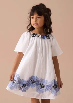 Coletta White Embroidered Swing Dress
