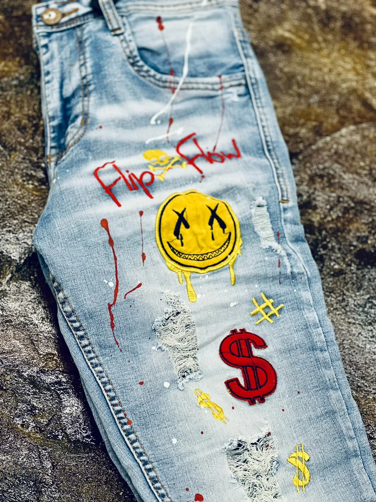 Colombian Jeans Light Blue Prints
