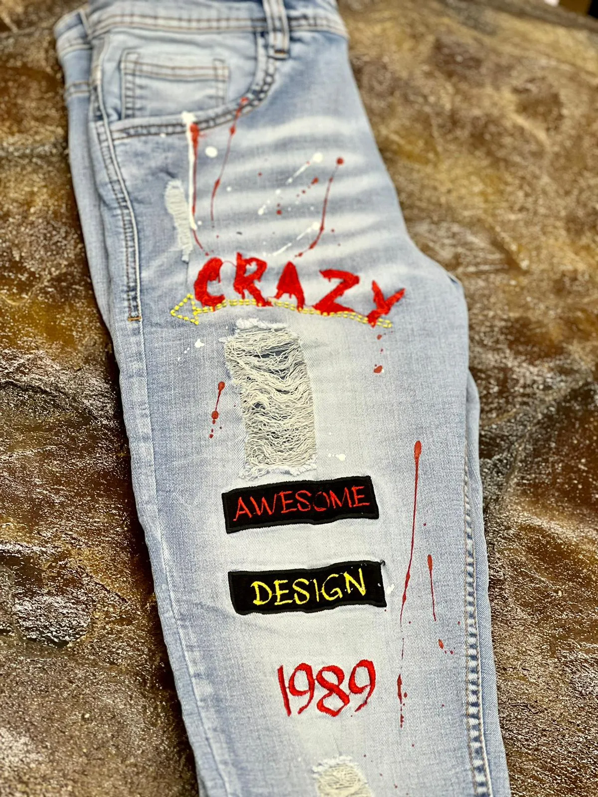 Colombian Jeans Light Blue Prints