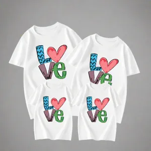 Colorful Family Matching "LOVE" T-Shirts – Fun Bold Lettering Design in Multiple Colors
