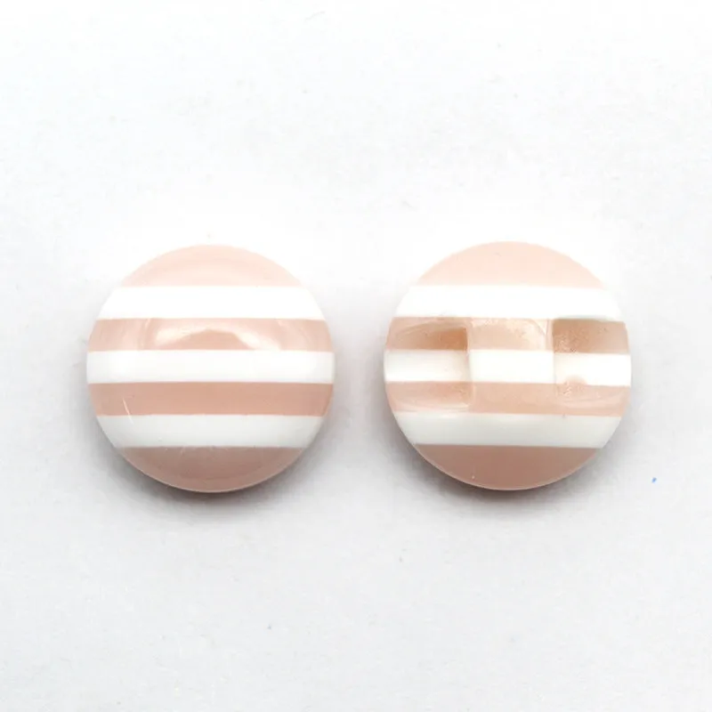 Colorful Striped Hidden Hole Resin Buttons for Knitwear 100 Pack