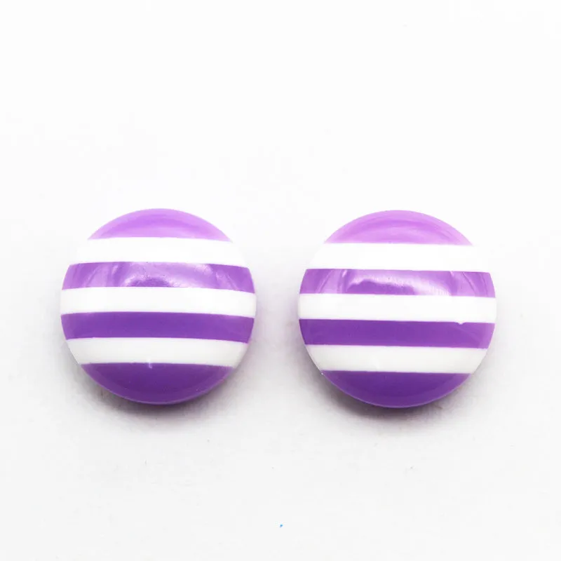 Colorful Striped Hidden Hole Resin Buttons for Knitwear 100 Pack