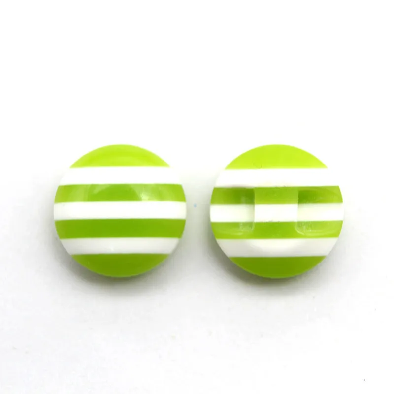 Colorful Striped Hidden Hole Resin Buttons for Knitwear 100 Pack