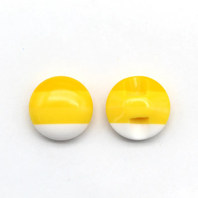 Colorful Striped Hidden Hole Resin Buttons for Knitwear 100 Pack