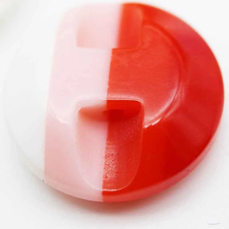 Colorful Striped Hidden Hole Resin Buttons for Knitwear 100 Pack
