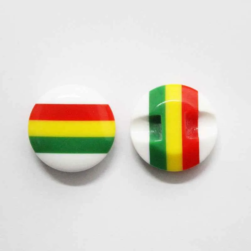 Colorful Striped Hidden Hole Resin Buttons for Knitwear 100 Pack