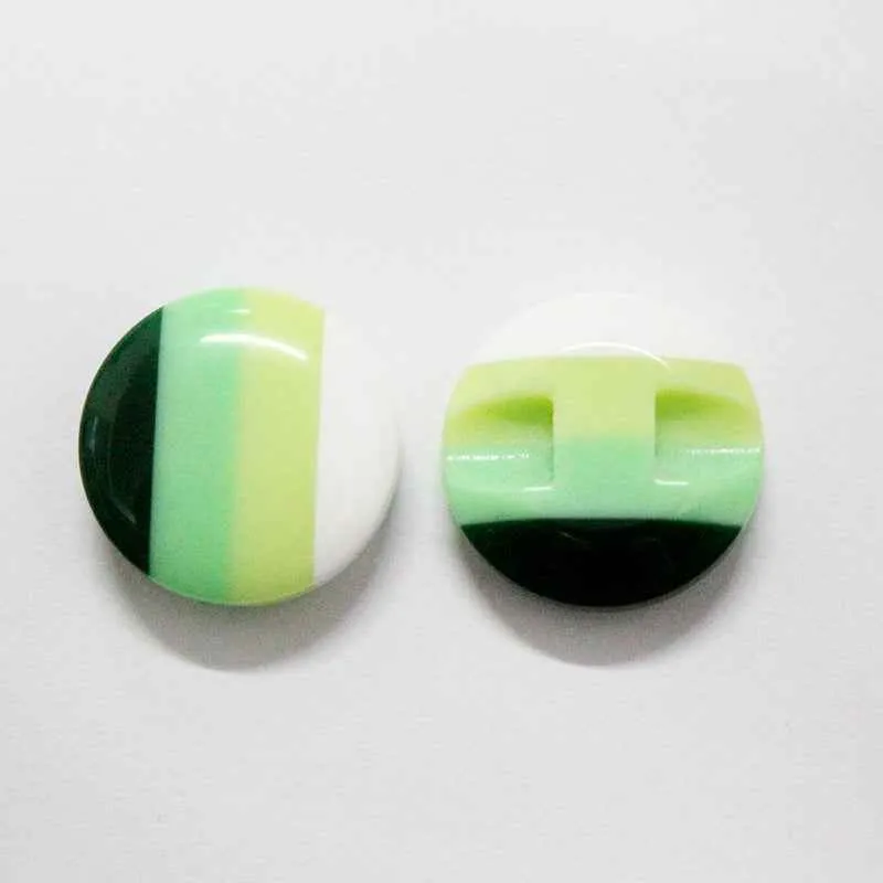 Colorful Striped Hidden Hole Resin Buttons for Knitwear 100 Pack