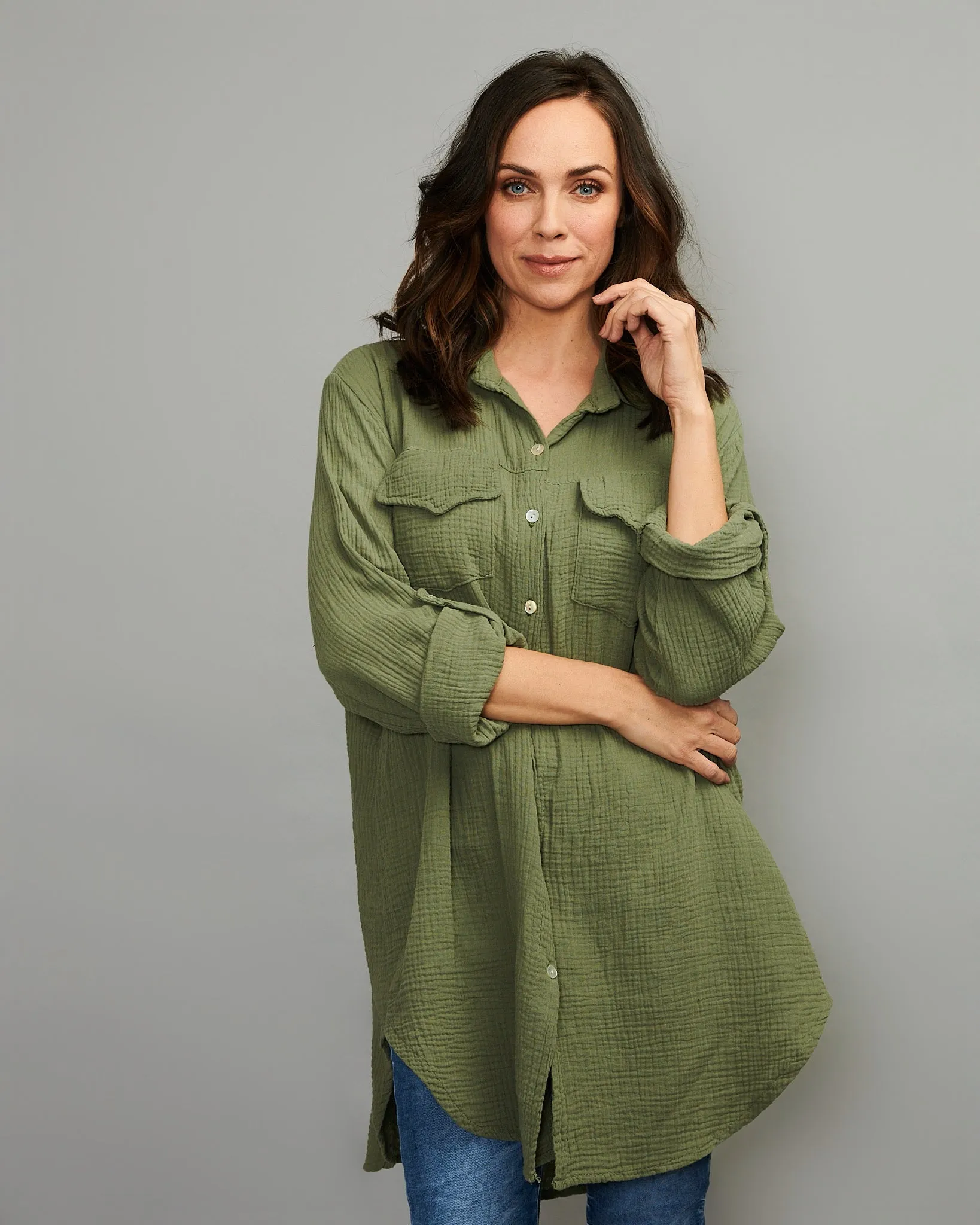 Cotton Shirt Dress