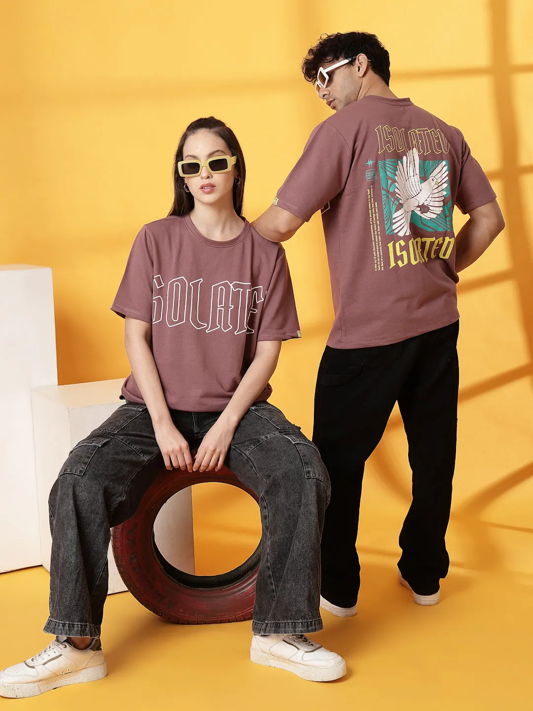 Cotton Terry Back Art T-Shirt