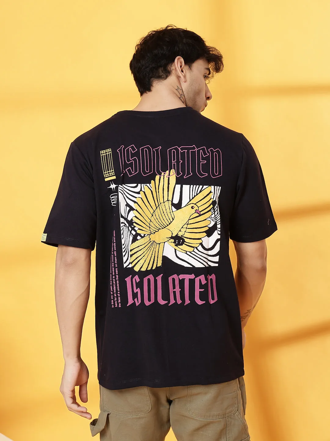 Cotton Terry Back Art T-Shirt