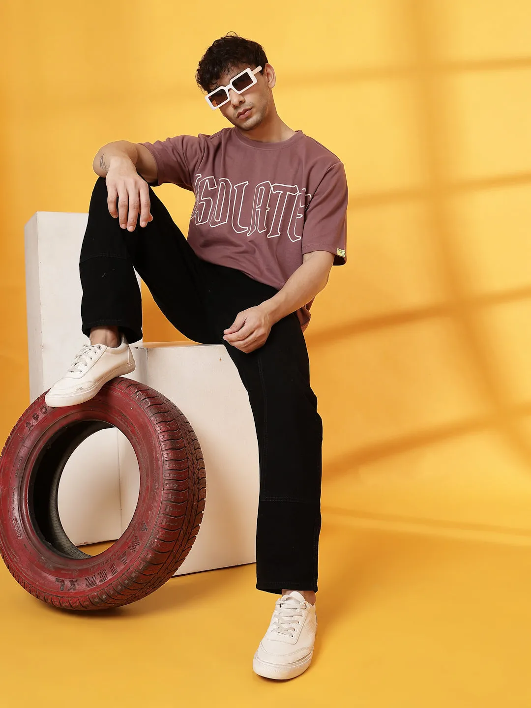 Cotton Terry Back Art T-Shirt