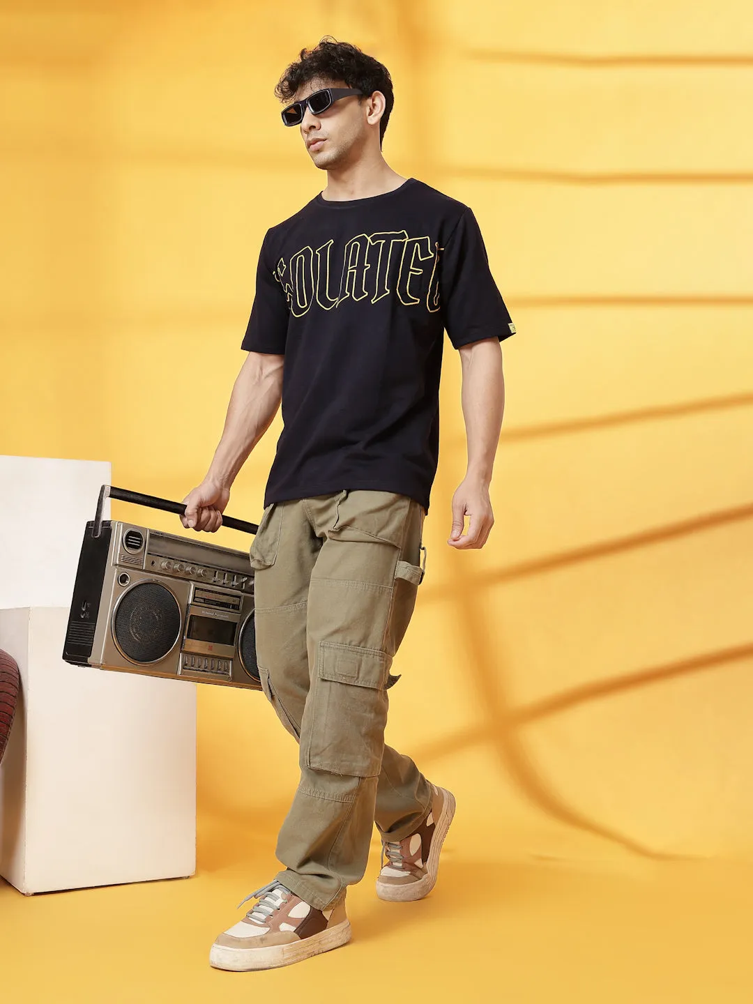 Cotton Terry Back Art T-Shirt