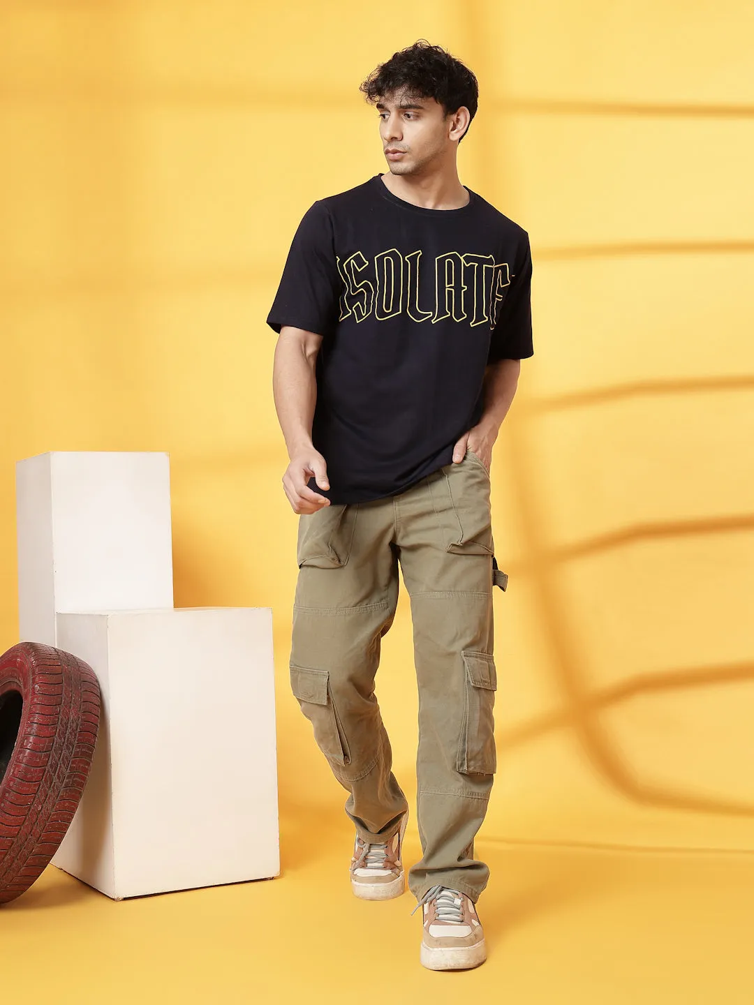 Cotton Terry Back Art T-Shirt