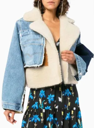 Cozy Turndown Collar Fleece Denim Jacket with Winter Chic Vibes