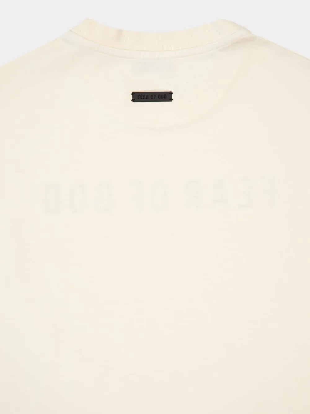 Cream Cotton Logo Print T-Shirt