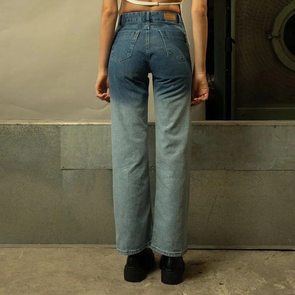 Criss-cross Jeans Ombré