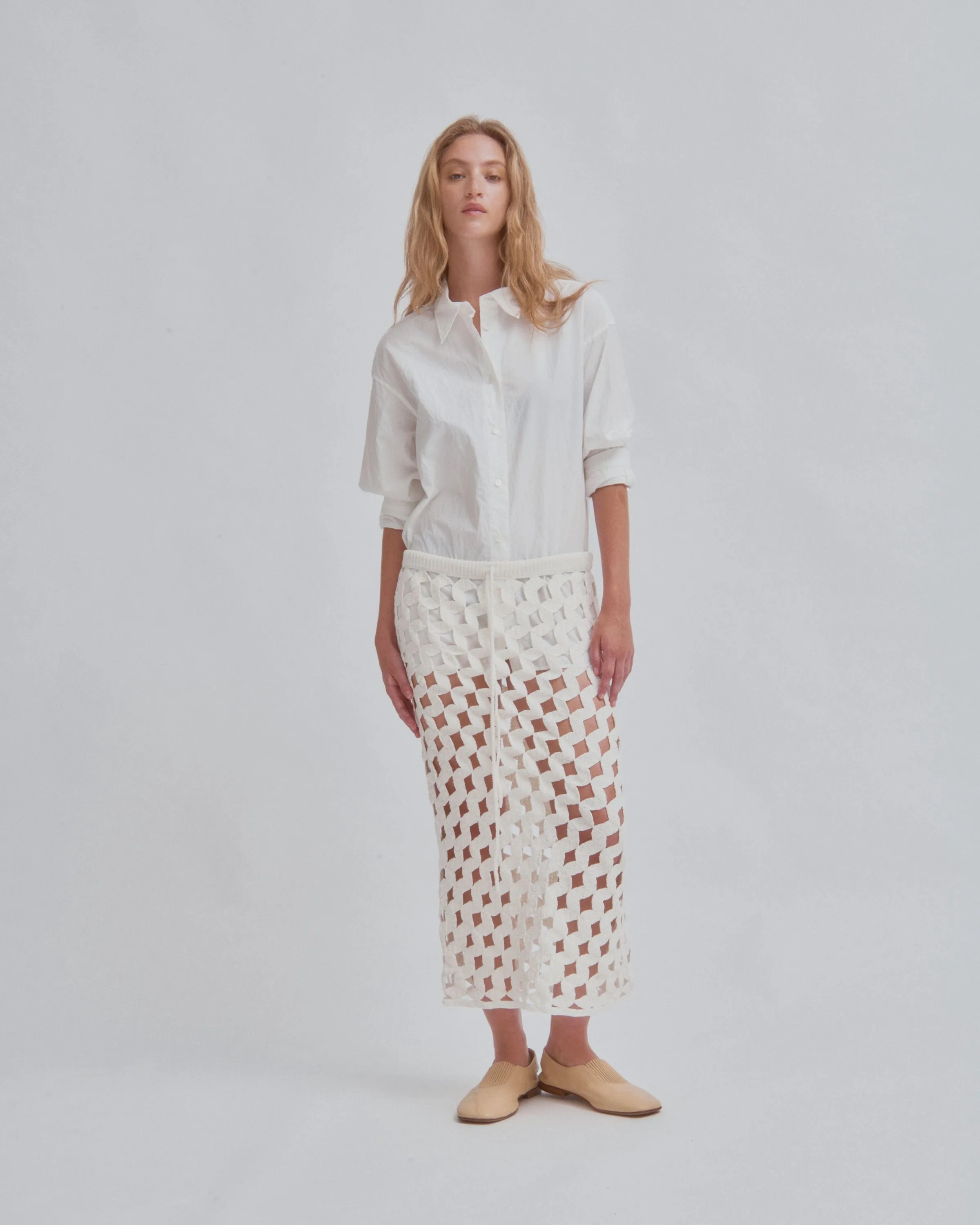 Crochet Skirt in White