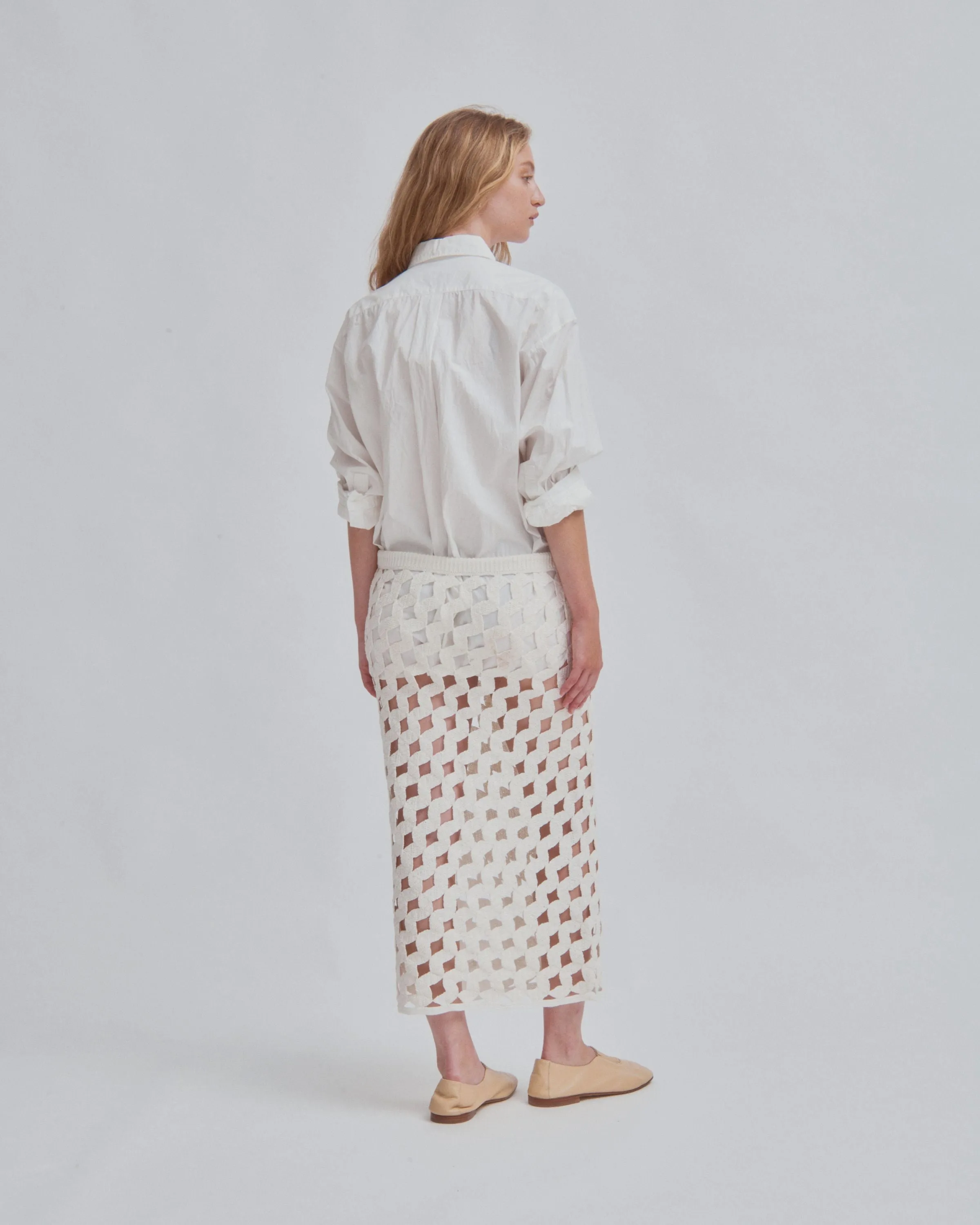 Crochet Skirt in White