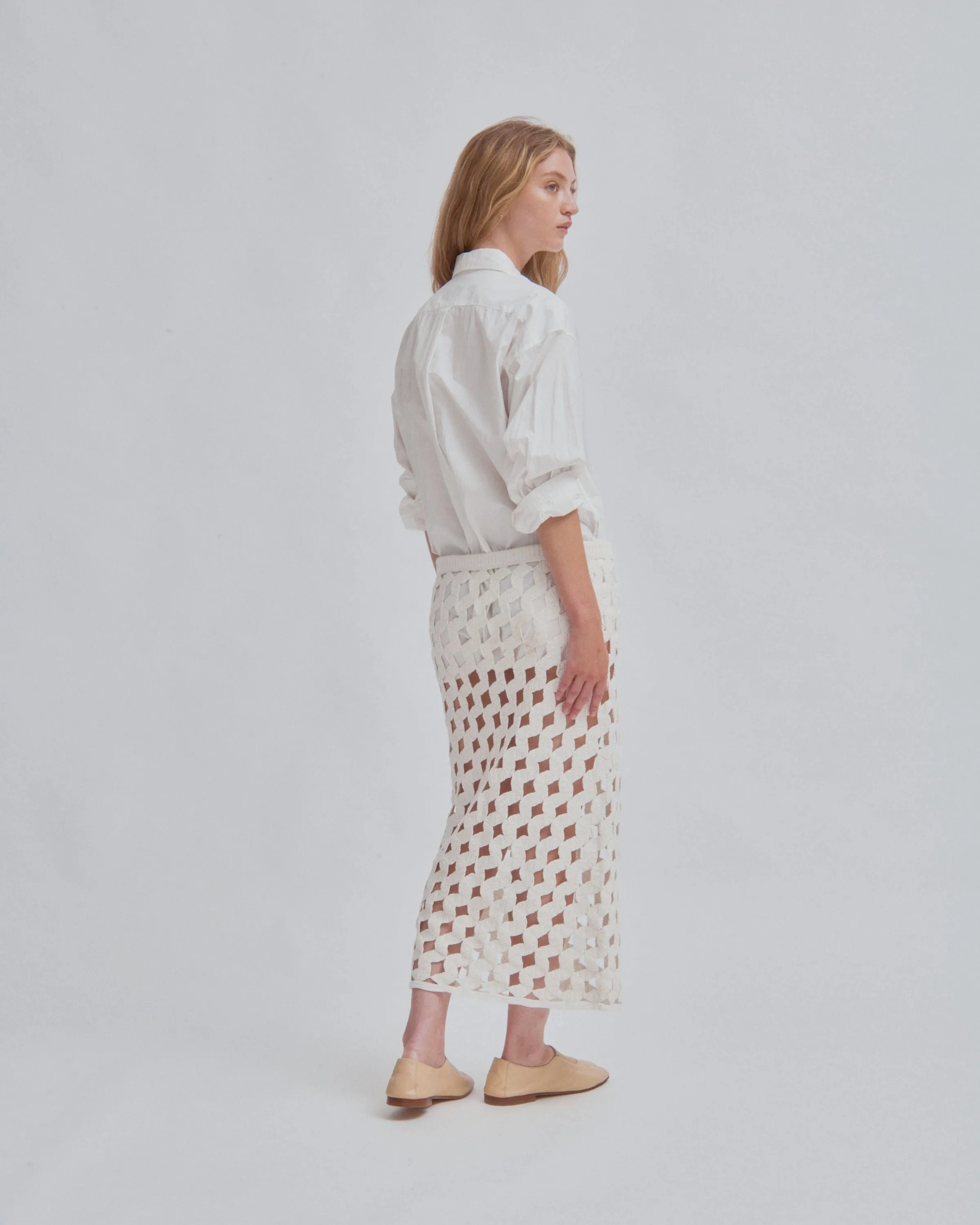 Crochet Skirt in White