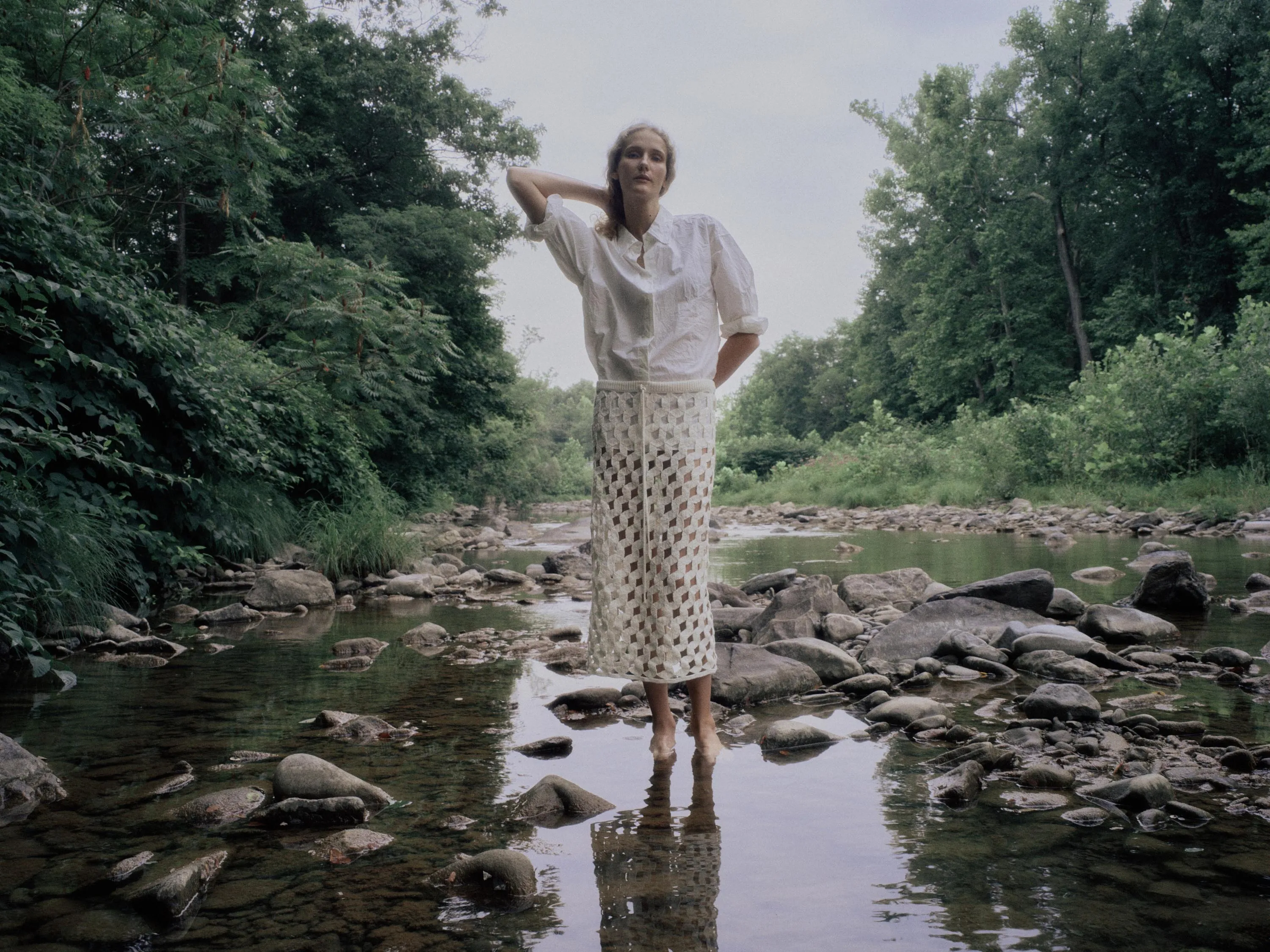 Crochet Skirt in White