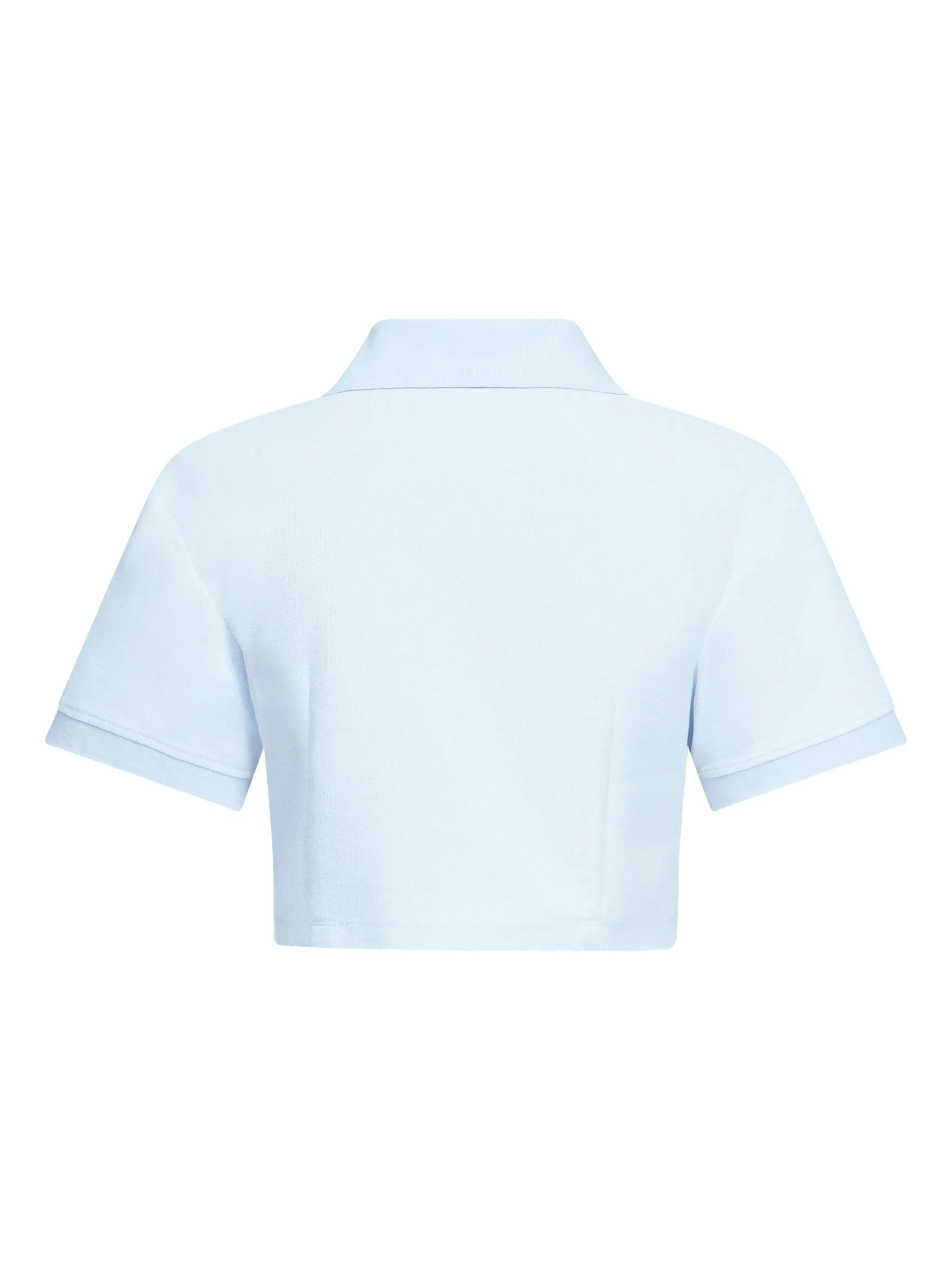 CRYSTAL HEART CUTOUT CROPPED POLO