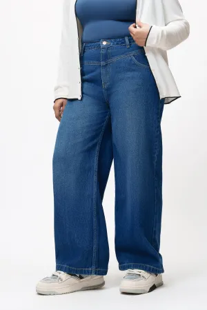 Curve Fish Cut Straight Jeans