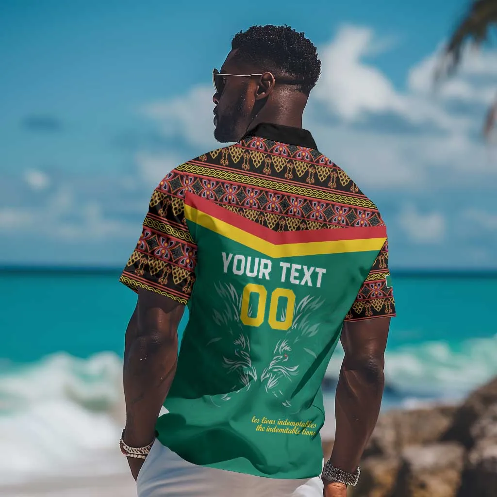 Custom Cameroun Football Hawaiian Shirt Allez Les Lions Indomptables LT15