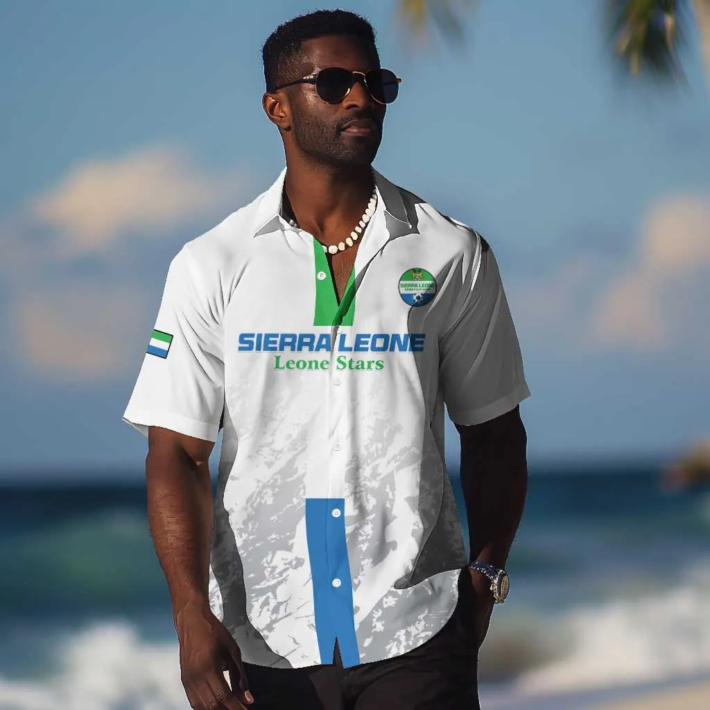 Custom Sierra Leone Football Hawaiian Shirt Grunge Style LT15