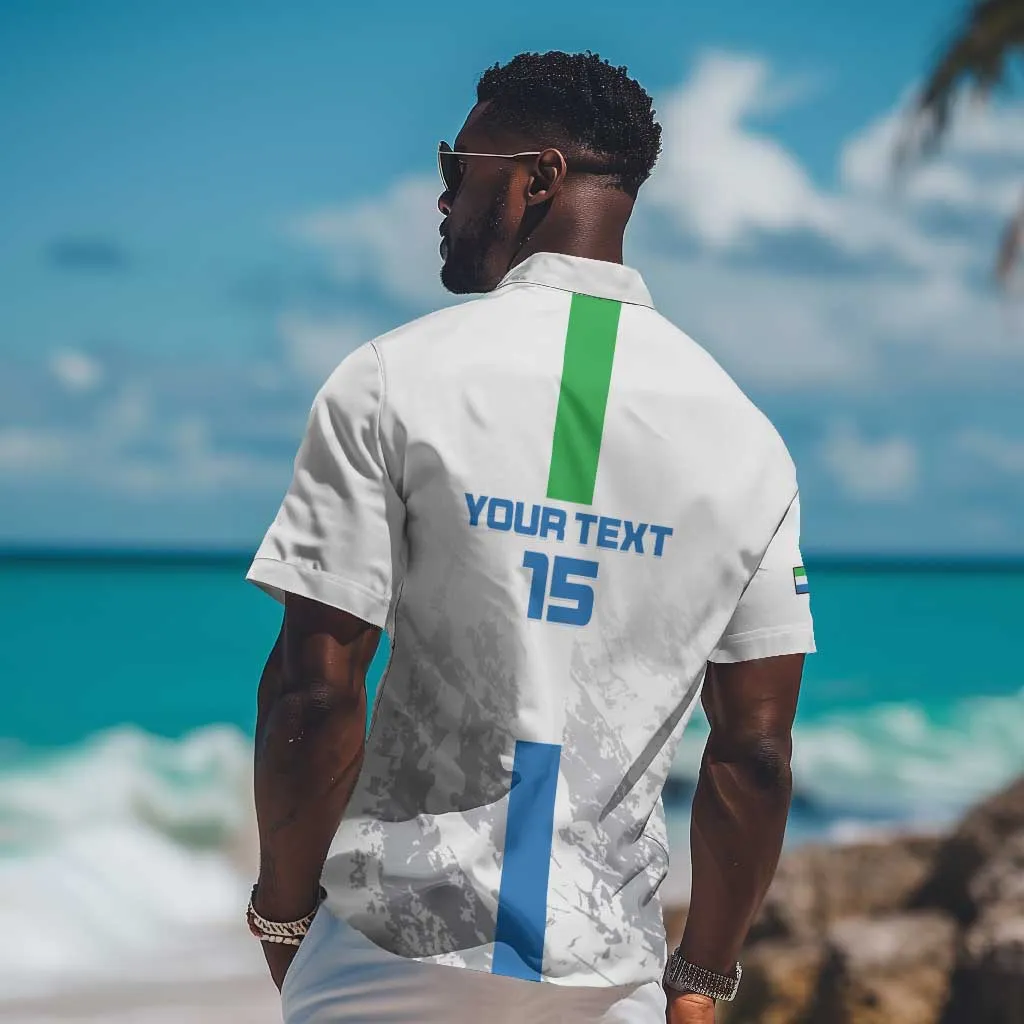 Custom Sierra Leone Football Hawaiian Shirt Grunge Style LT15