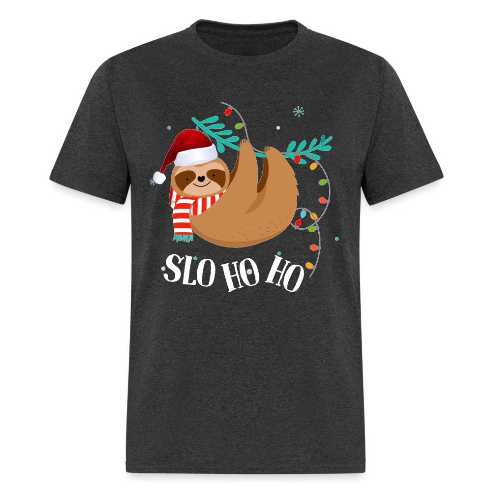 Cute And Funny Sloth Slo Ho Ho Christmas T-Shirt - Family Shirts Men, Woman Christmas T Shirts