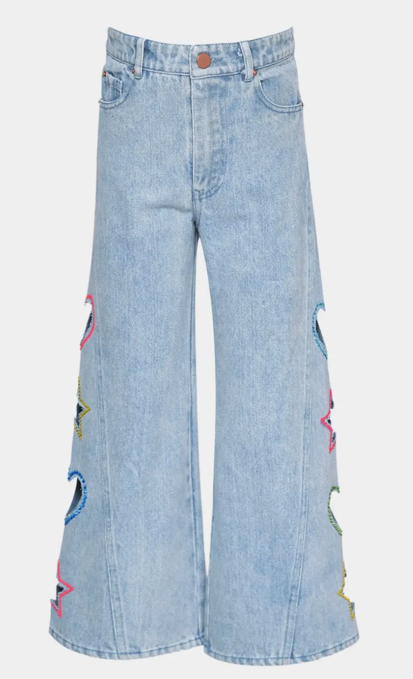 Cutout Shape Jeans/Hannah Banana