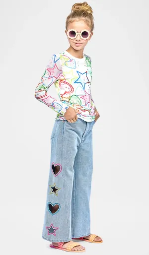 Cutout Shape Jeans/Hannah Banana