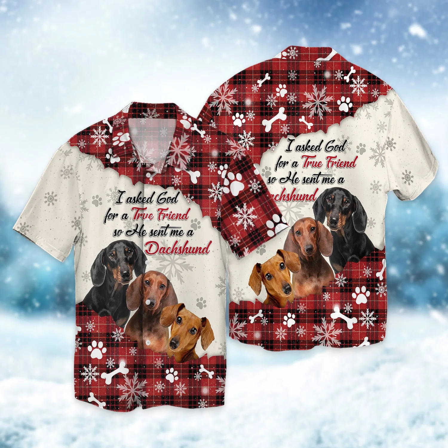 Dachshund - God Sent Me True Friend 3D Full Print Shirts Dog