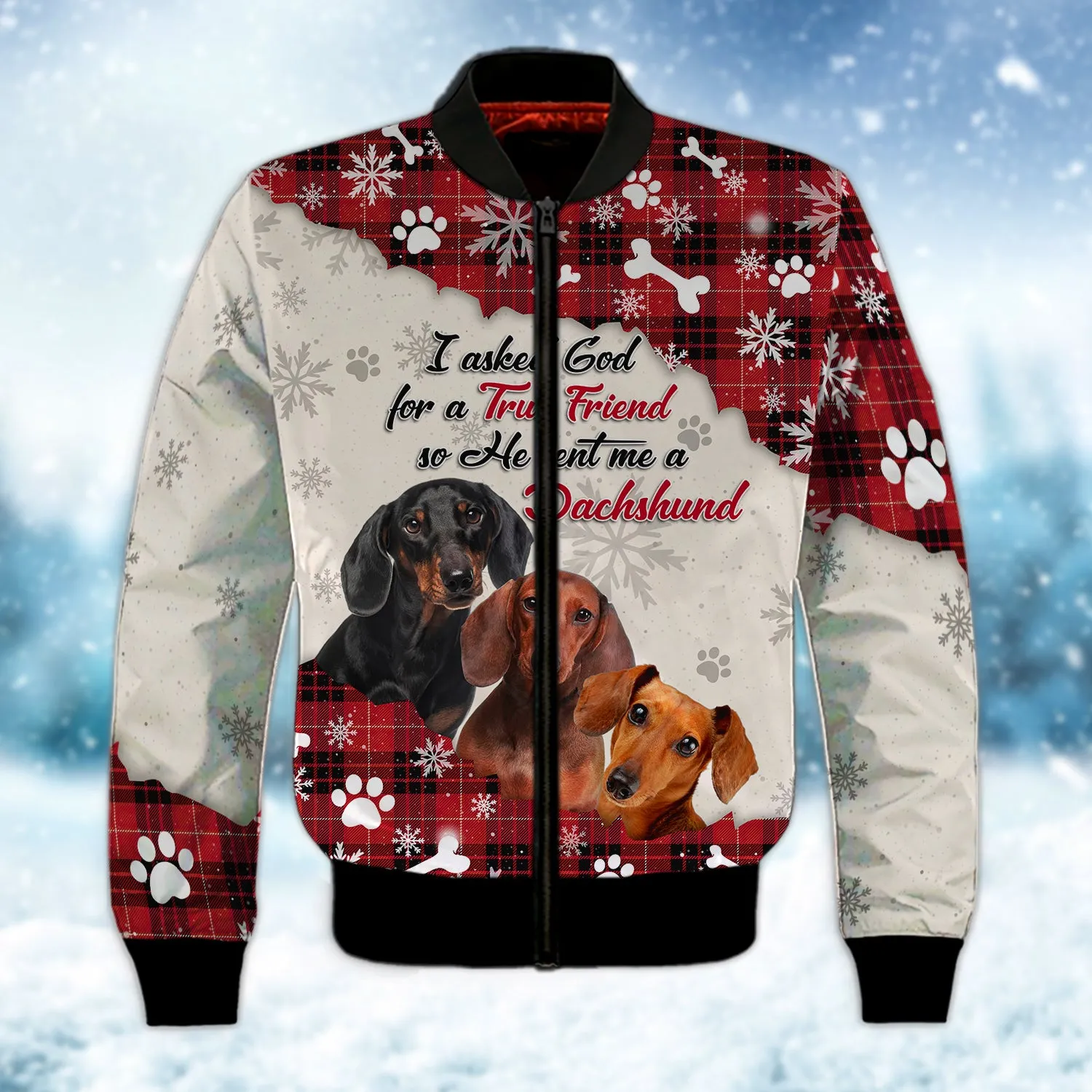 Dachshund - God Sent Me True Friend 3D Full Print Shirts Dog
