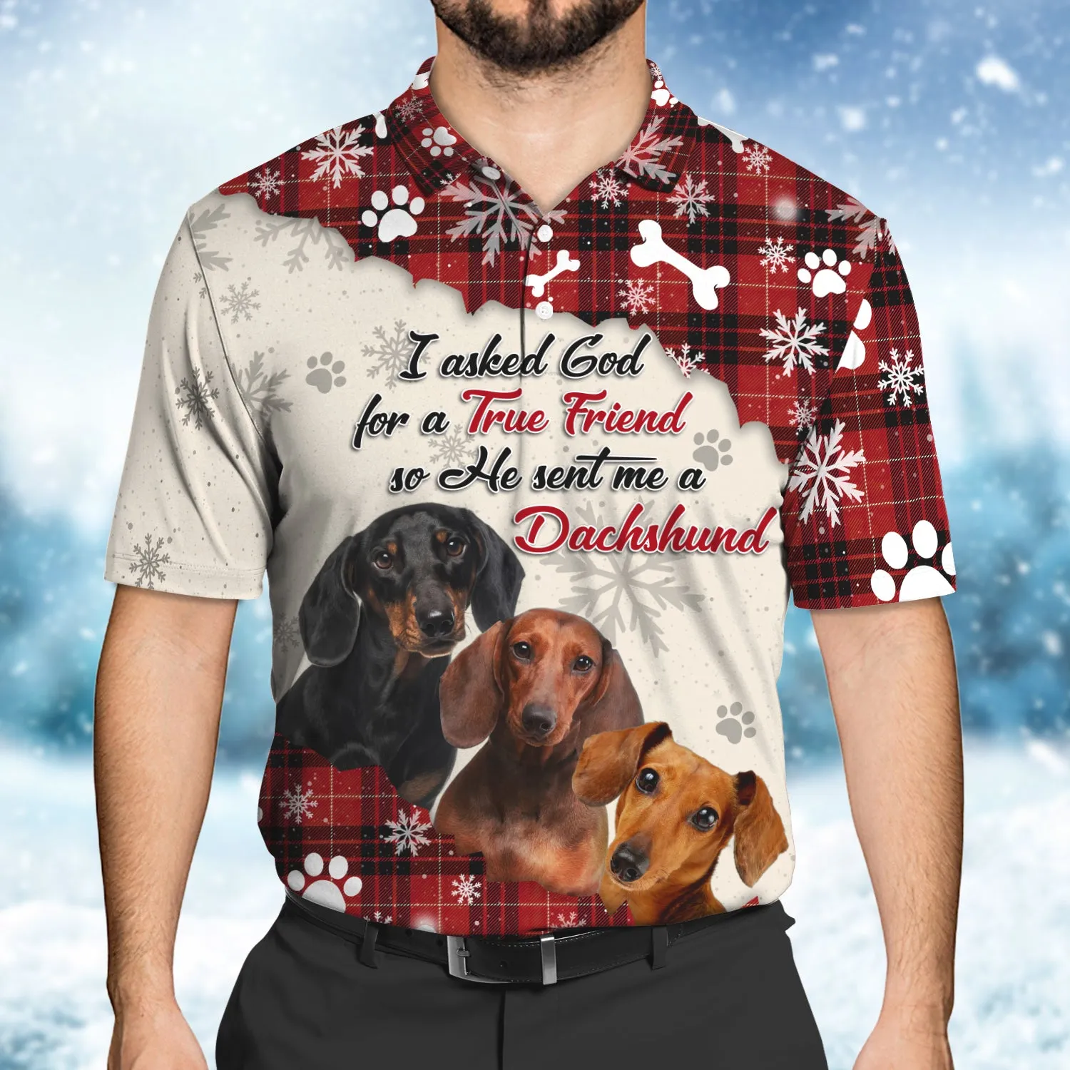 Dachshund - God Sent Me True Friend 3D Full Print Shirts Dog