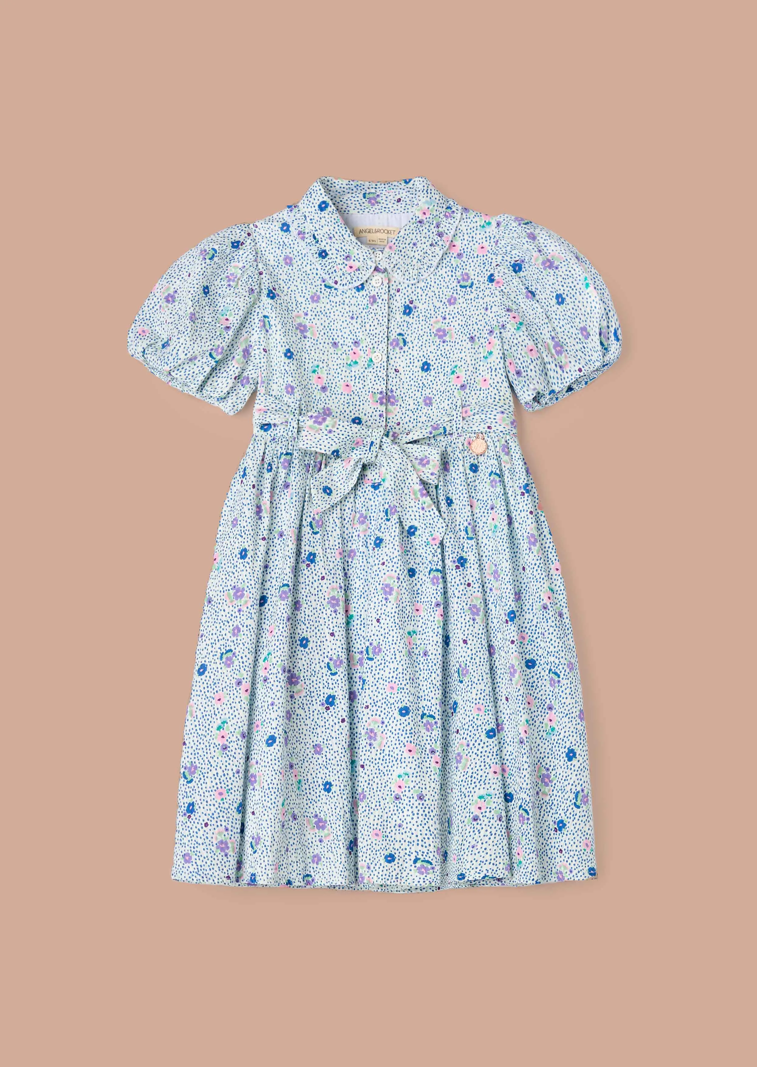 Danni Blue Printed Shirt Dress