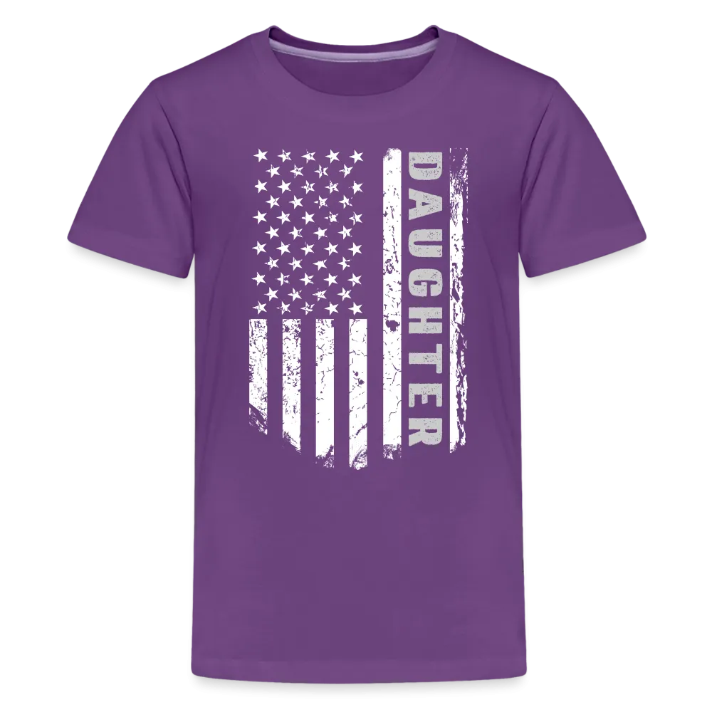 Daughter American Flag Kids' Premium T-Shirt