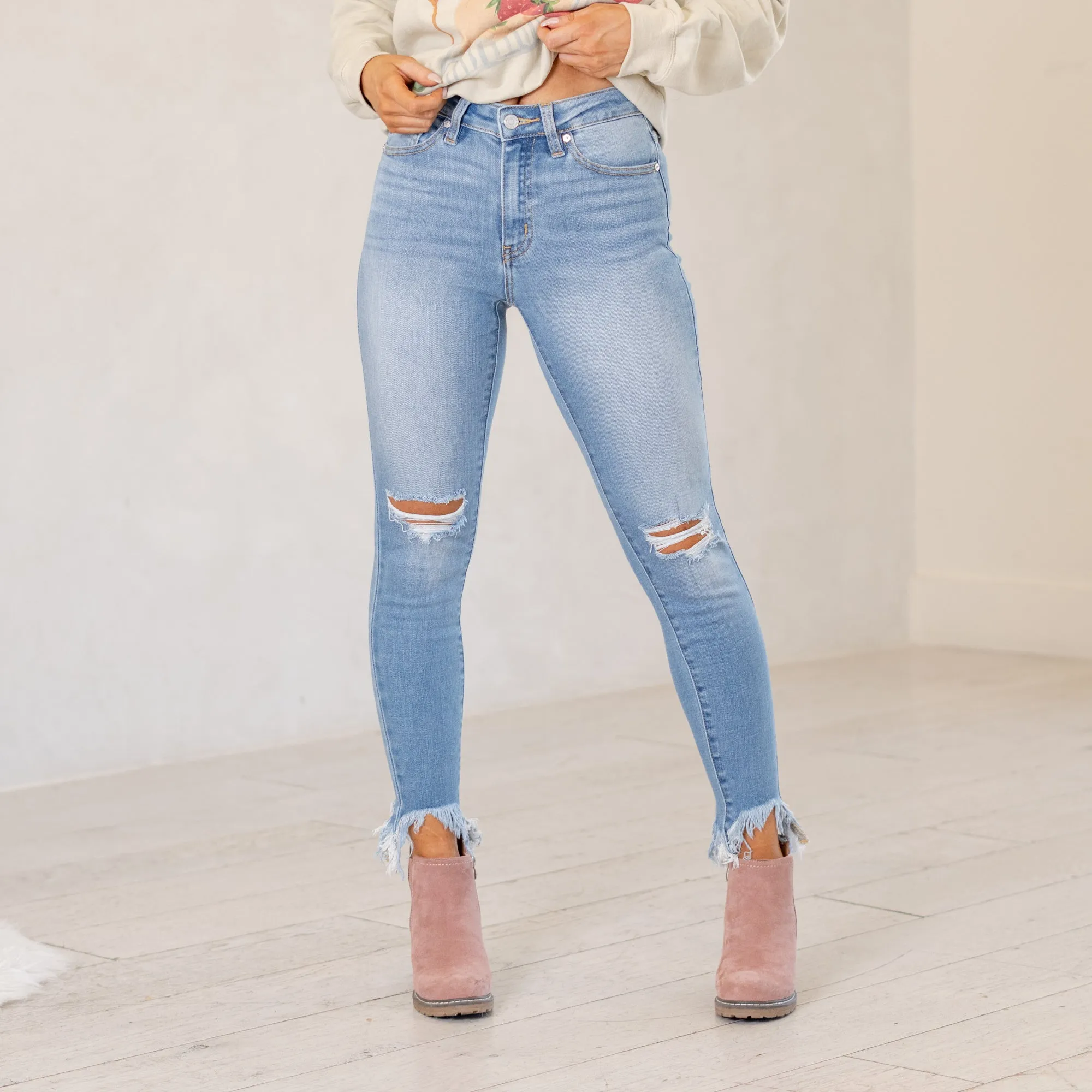 Delilah High Rise Ankle Skinny