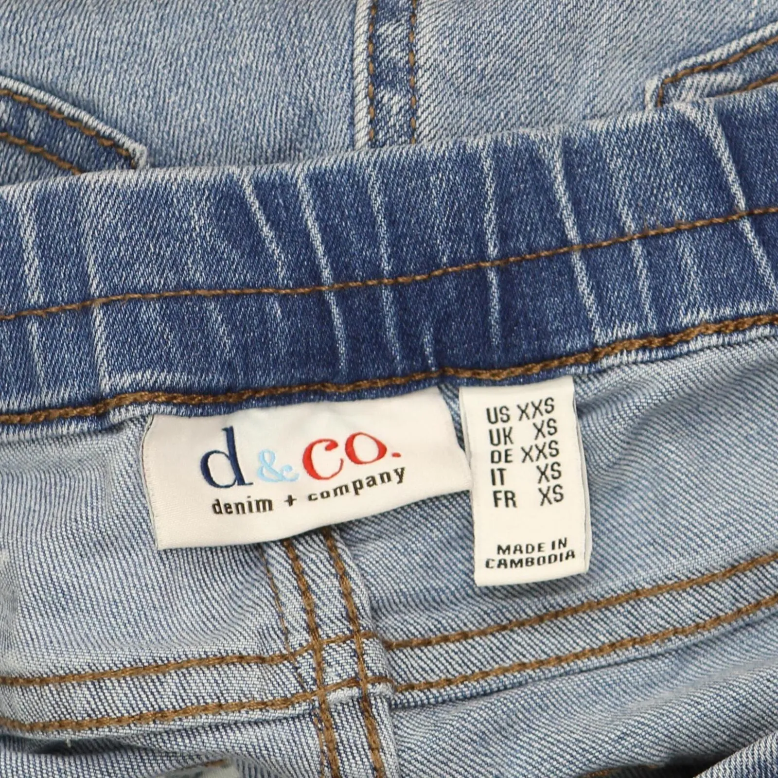 Denim & Co. Womens Modern Denim Lightly Bodied Pull On Jeans Light Blue 2XS