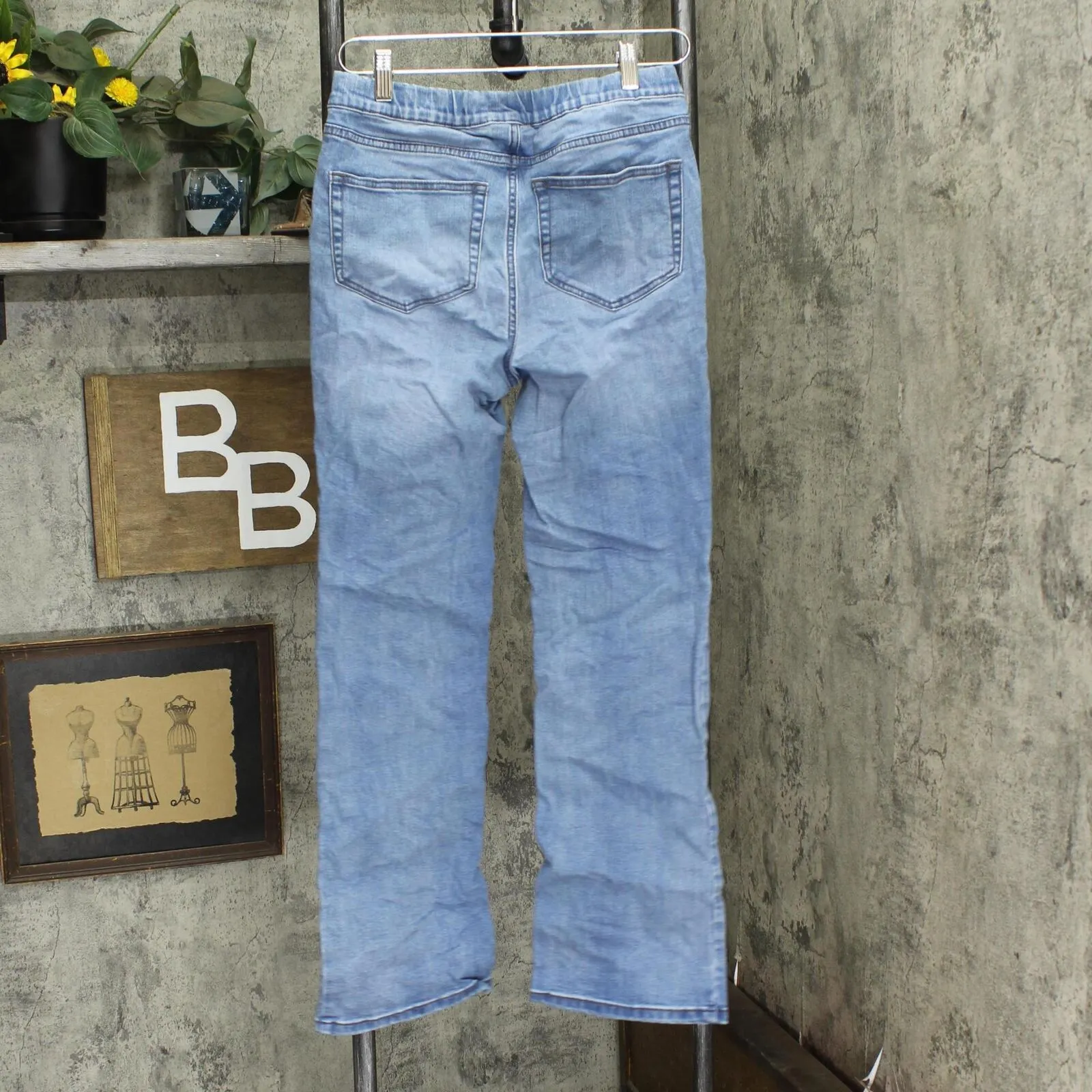 Denim & Co. Womens Modern Denim Lightly Bodied Pull On Jeans Light Blue 2XS