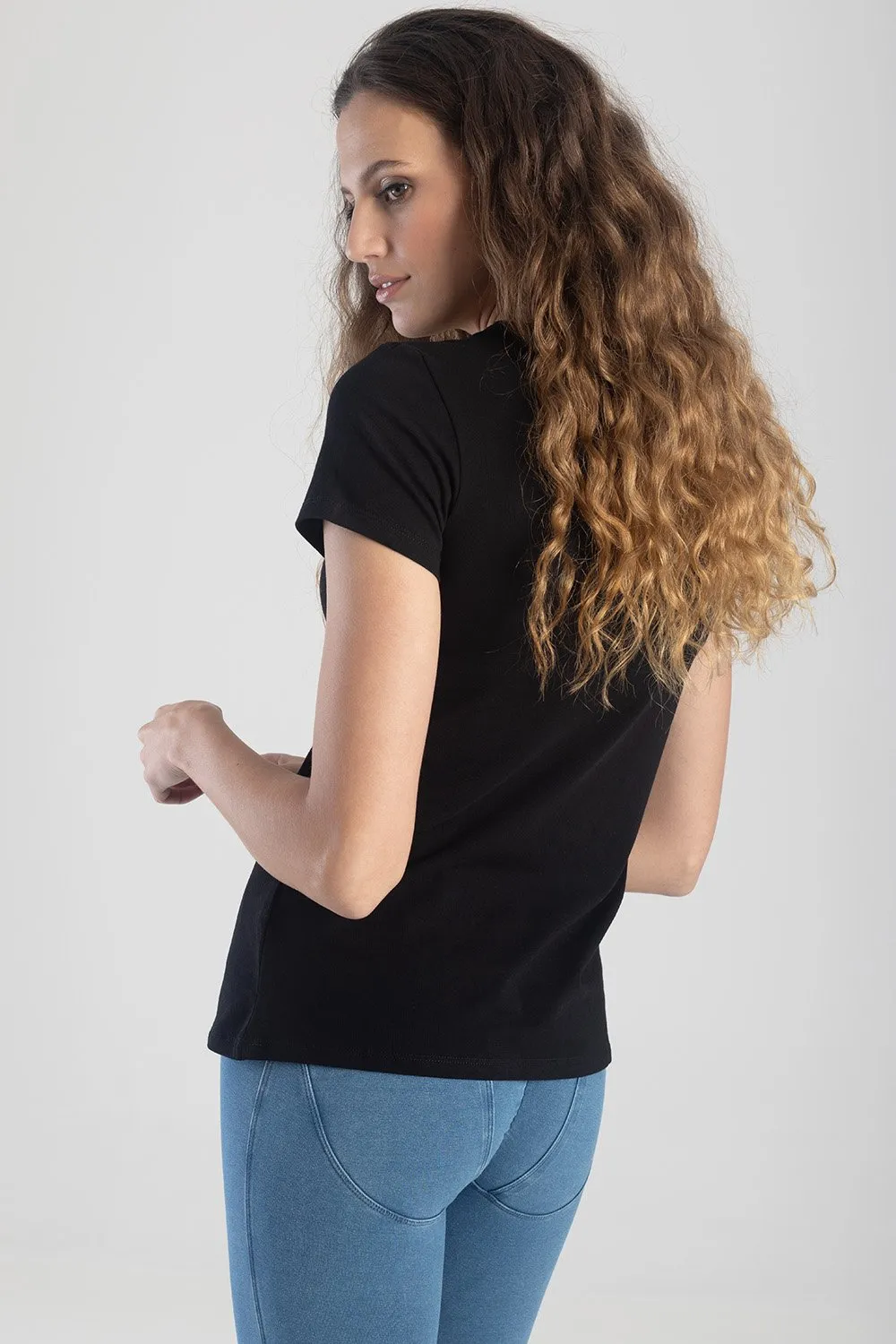 Diamante Bold Logo Tee - Black