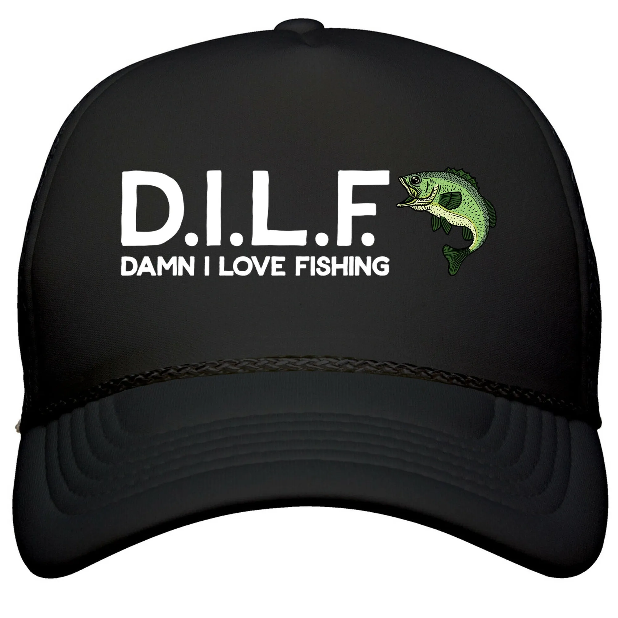 D.I.L.F. Damn I Love Fishing Snapback Trucker Hat